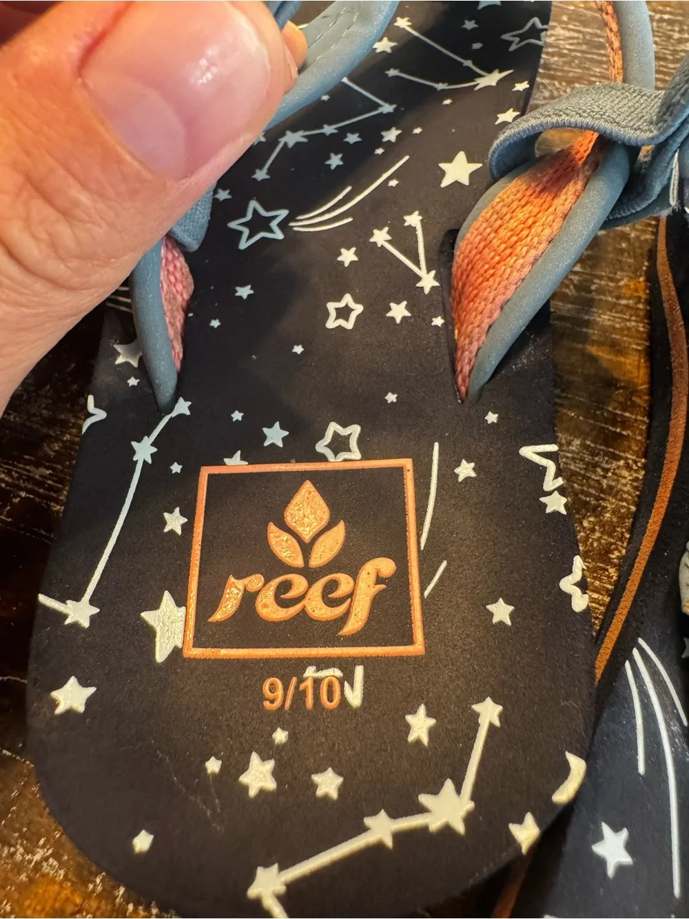 Reef Toddler Sandals - Navy Blue Stars & Constellations (Size 9/10)